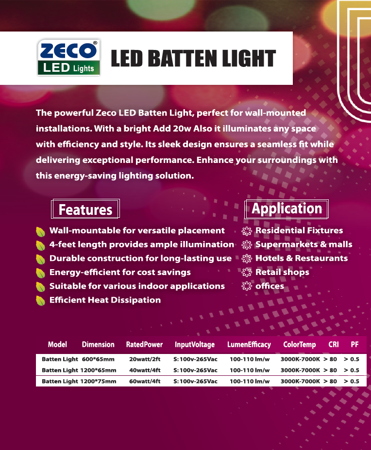 Led Batten Light 60 Watt