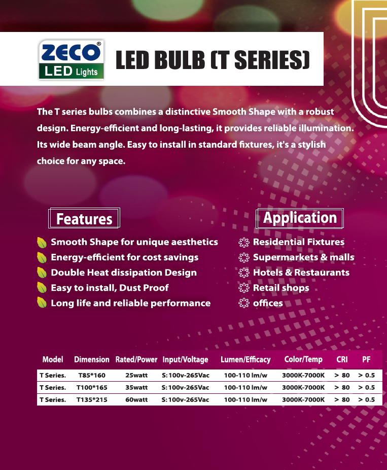 Led blub T Series 60 WATT